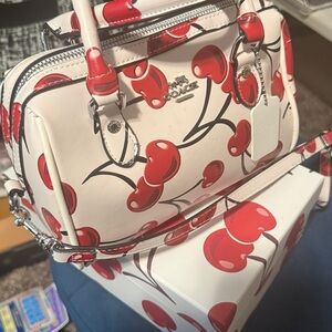 Coach cherry Outlet Tote